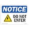 Signmission OSHA Notice Sign, 10" Height, 14" Width, Rigid Plastic, Do Not Enter Sign With Symbol, Landscape OS-NS-P-1014-L-11218 - alternate 1
